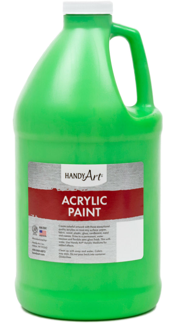 Acrylic Paint Set, Six 2-Liter Acrylic Paints, over a 1/2 Gallon Bulk  Acrylic Paint Per Container with Pumps, Includes Black White Red Yellow  Blue